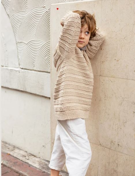 Sandnes Opskrift / 2405 Sommerbarn / Nr. 4 Fillip Sweater Junior