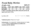 Viking opskrift hæfte 2231 - Dame Baby Merino