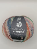 Cool Wool 4 Socks  - Beige-grøn-blå-rød