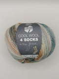 Cool Wool 4 Socks  - Beige-grøn-blå