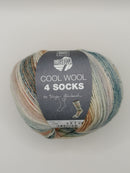 Cool Wool 4 Socks  - Beige-grøn-blå