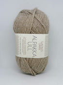 Beige meleret Alpakka Ull