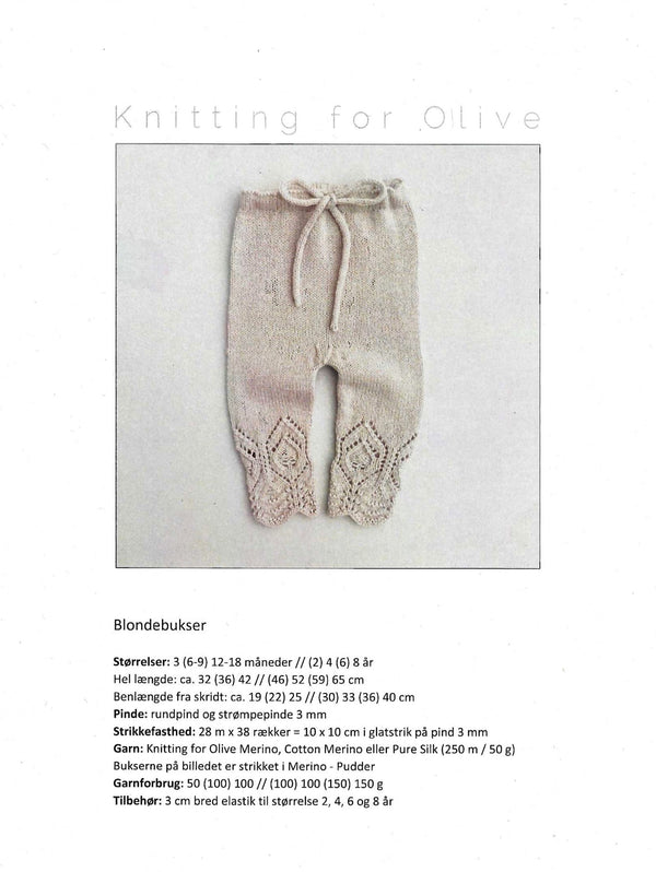 Blondebukser - Knitting for Olive opskrift
