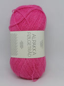 Bubblegum pink Alpakka Følgetråd