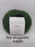 Dup skovgrøn Tynn Silk Mohair