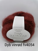 Dyp vinrød Tynn Silk Mohair