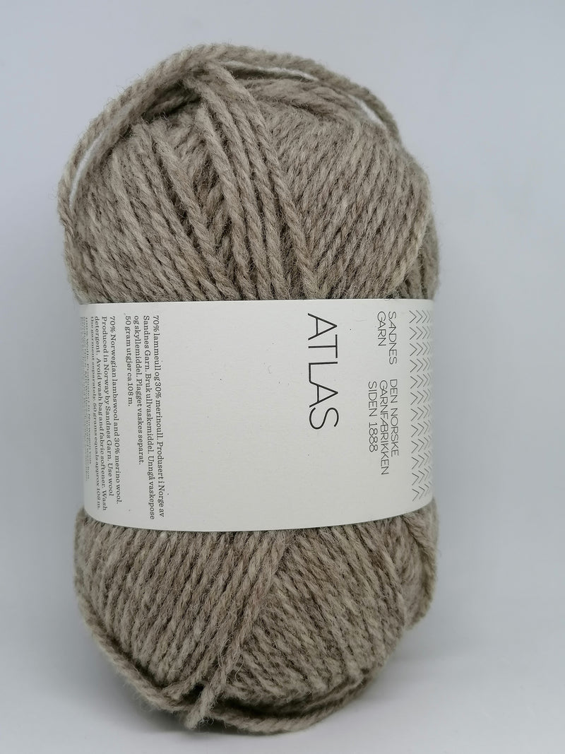 Gråbeige meleret Sandnesgarn