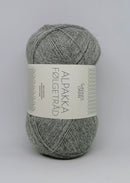 Grå meleret Alpakke Følgetråd