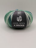 Cool Wool 4 Socks - Grøn-lys petrol-mørk petrol