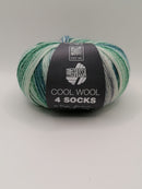 Cool Wool 4 Socks - Grøn-lys petrol-mørk petrol