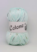 Cotone Print - Hvid-lysegrøn, jeans