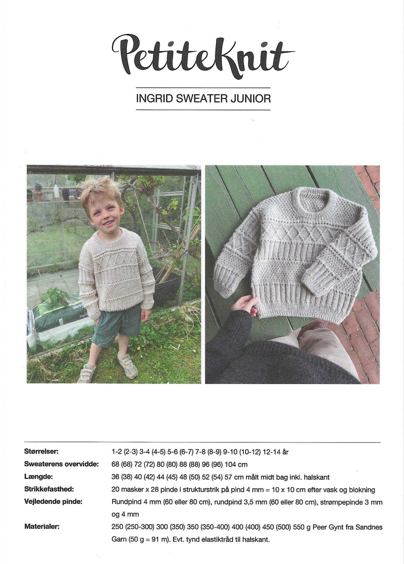 Ingrid Sweater Junior - PetiteKnit opskrift