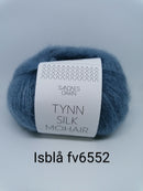 Isblå Tynn Silk Mohair