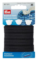 Knapelastik 12mm - 3m - Sort
