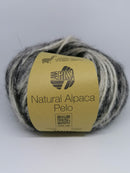 Natural Alpaca Pelo - Koksgrå-Råhvid