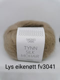 Lys Eikenødt Tynn Silk Mohair