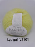 Lys gul Tynn Silk Mohair