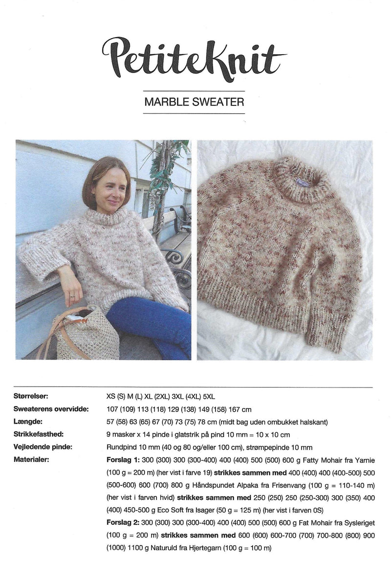 Marble Sweater - PetiteKnit opskrift