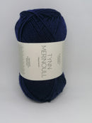 Marine Blå Tynn Merinould