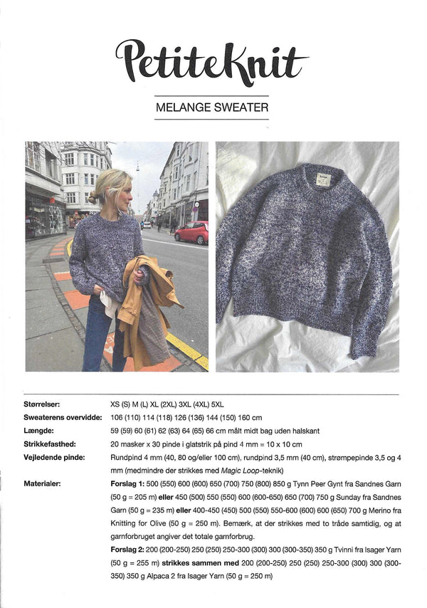 Melange Sweater - PetiteKnit opskrift