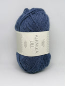 Mørk blå Alpakka Ull