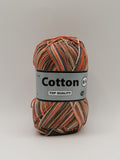 Cotton 8/4 - Multifarvet <orange og brun