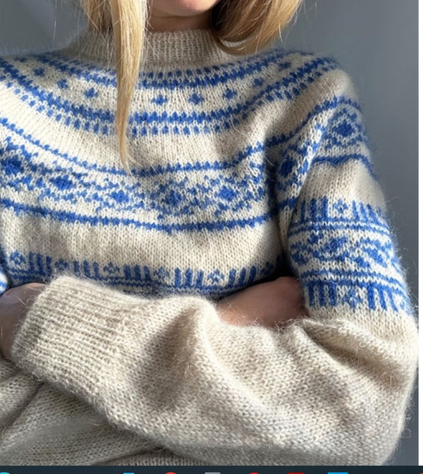 porcelain Yoke Sweater - Le Knit - Lene Holme Samsøe