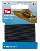 Rundelastik 1,5mm - 3m - Sort