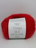 Scarlet rød Tynn Silk Mohair