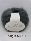 Stål grå Tynn Silk Mohair