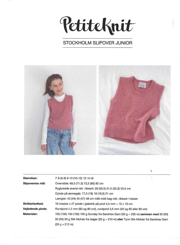 Stockholm Slipover Junior  - PetiteKnit opskrift
