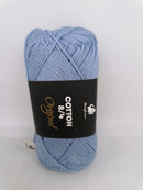 Støvet lysblå 8/4 bomuld