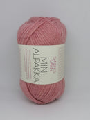 Støvet gammelrosa Mini Alpakka