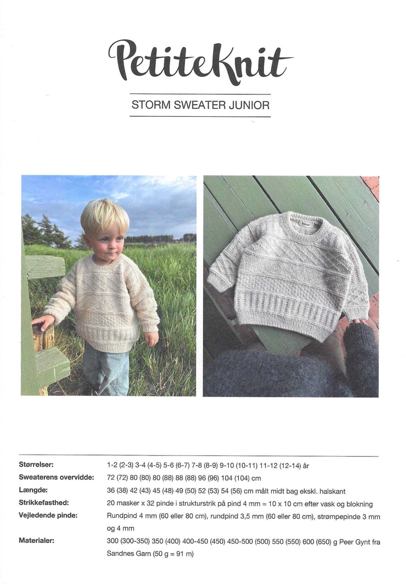Storm Sweater Junior - PetiteKnit opskrift