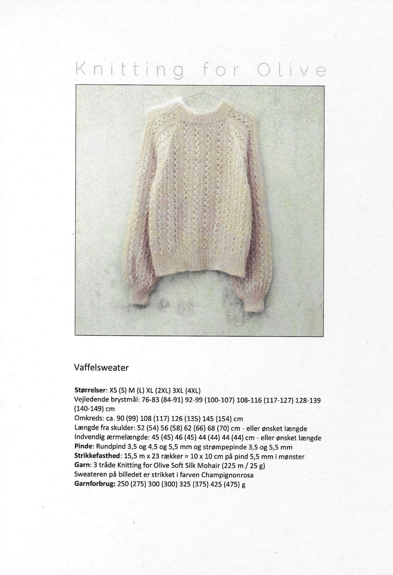 Vaffelsweater - Knitting for Olive opskrift
