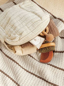 Sandnes Opskrift / 2406 Babytæpper/ Nr. 4 Pauls Perlerib Tæppe