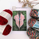 Strikkekit til sjal med mønsterbort