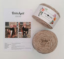 Strikkekit til Sophie Shawl m. Coffee Beanies børstet uld garn