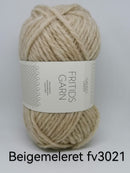 Beige Meleret Fritidsgarn