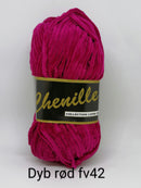 Chenille 4 dyb rød