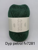 Dyp petrol Alpakka Følgetråd