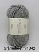 Merinoull - Gråmeleret