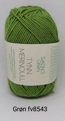 Grøn Tynn Merinould