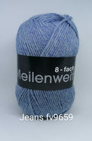 Meilenweit 8-fach 100g - Fabriksinformation: Lana Grossa, Ingolstädter Str. 86, 85080 Gaimersheim, Germany - office@lanagrossa.de