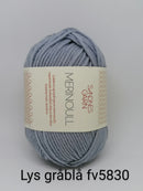 Merinoull - Lys gråblå