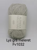 Lys gråmeleret Alpakka Følgetråd