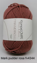 Mørk Pudderrosa Tynn Merinould
