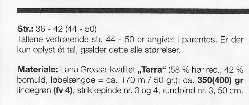 Lana Grossa opskrift - Terra - Bluse med lange ærmer