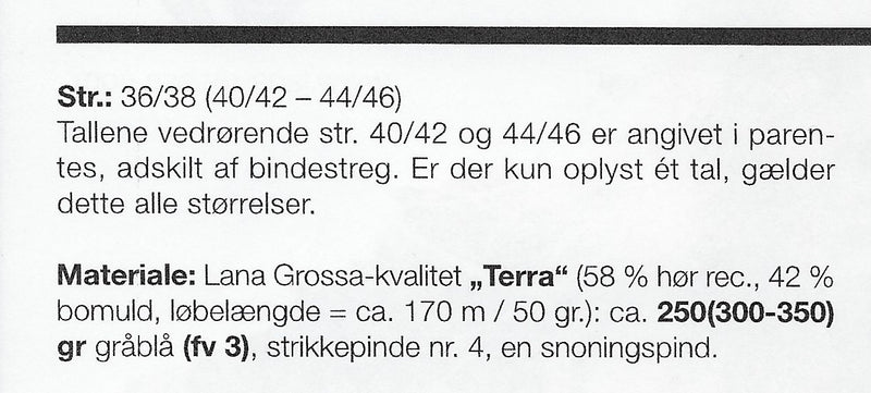 Lana Grossa opskrift - Terra - top uden ærmer